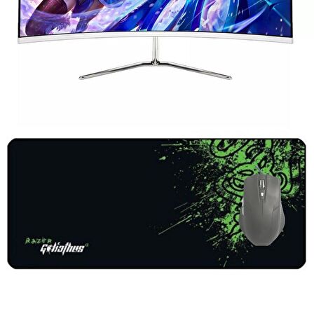 BUFFER® 70x30 Mouse Pad Gaming Oyuncu Gamer Kaymaz Taban Büyük Boy Ofis Tipi Fare Altlığı 