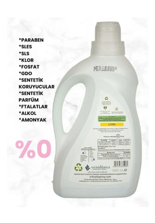 Baproy Bitkisel Çamaşır Deterjanı 1 Litre + Bitkisel Çamaşır Yumuşatıcısı Doğal Lavanta Yağlı 1 Litre