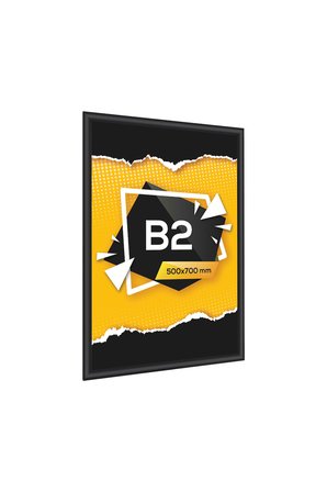 Alüminyum Açılır Kapanır Çerçeve Gönye Köşe - B2 - 50x70 cm - Siyah - 25mm