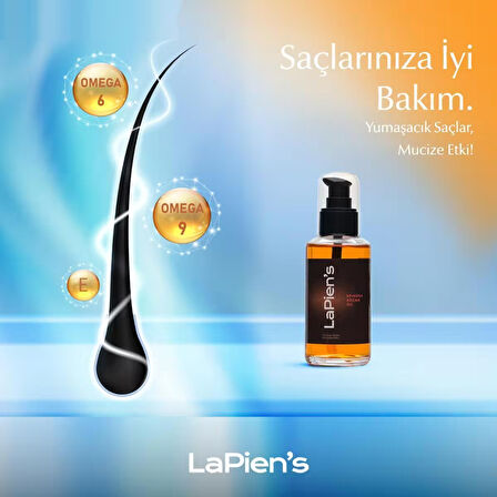 Lapien's Kuru Cansız Yıpranmış Saçlara Özel Yoğun Besleyici Parlaklık Veren Kabarma Önleyici Argan Yağı 100ml