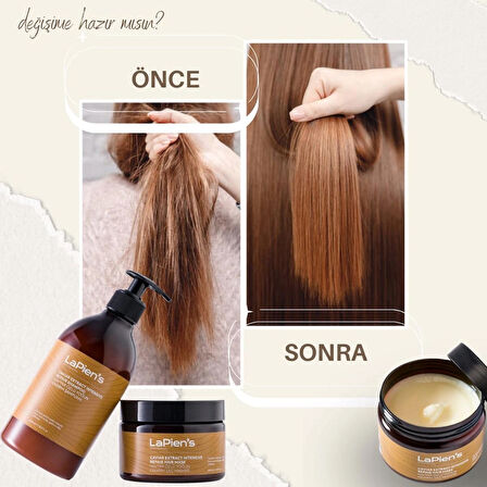 Havyar Özlü Keratinli Onarıcı Şampuan 500 Ml Saç Maskesi 300 Ml