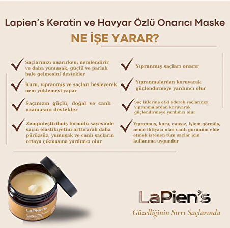 Havyar Özlü Keratinli Onarıcı Şampuan 500 Ml Saç Maskesi 300 Ml