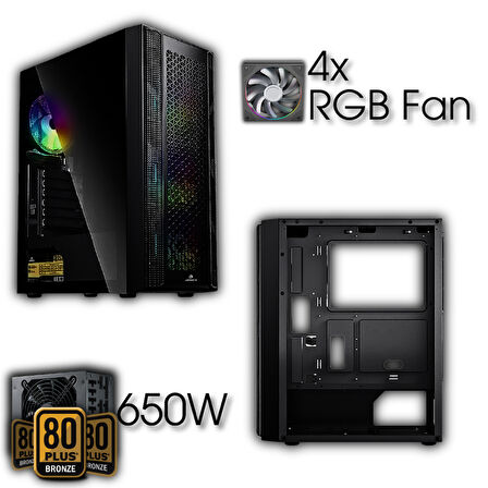 Avantron Gmx7871 Ryzen 5 5500 16Gb Ddr4 256Gb M2 Nvme 8Gb Rx580 Oyun Bilgisayarı