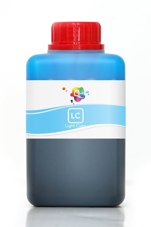 QC Epson Stylus Photo RX650 Uyumlu Yazıcı Mürekkebi 500ml LC Light Cyan Açık Mavi Dye
