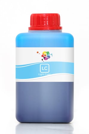 QC Epson Pro 10000 Uyumlu Yazıcı Mürekkebi 500ml LC Light Cyan Açık Mavi Pigment