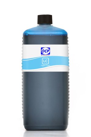 OCP HP Photosmart D7460 Uyumlu Yazıcı Mürekkebi 1000ml LC Light Cyan Açık Mavi Dye