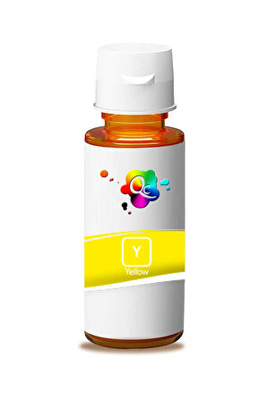 QC HP Ink Tank 410 Uyumlu Yazıcı Mürekkebi 70ml Y Yellow Sarı Dye