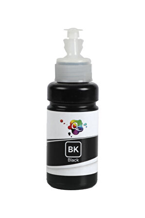 QC Epson EcoTank L6460 Uyumlu Yazıcı Mürekkebi 70ml BK Black Siyah Pigment