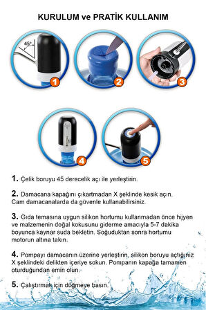 Kapris Usb Sarjlı Otomatik Damacana Su Pompası 9041