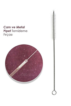 3’lü 24 cm Pipet Temizleme Teli – İnce Alanlar İçin Fırça, Paslanmaz, Dar Yüzey Temizleyici