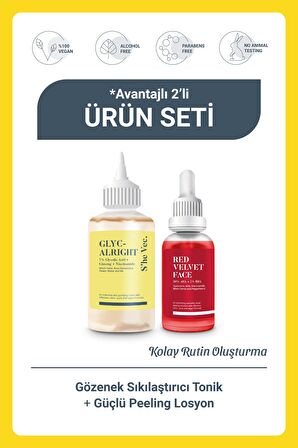 Gözenek Sıkılaştırmaya ve Siyah Nokta Önlemeye Yardımcı Bakım Seti (AHA + TONİK) SET-100 