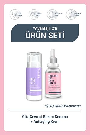 Göz Çevresi & Göz Altı Görünümü Destekleyici - Yaşlanma Karşıtı - Nemlendirici Yoğun Cilt Bakım Seti SET-105 