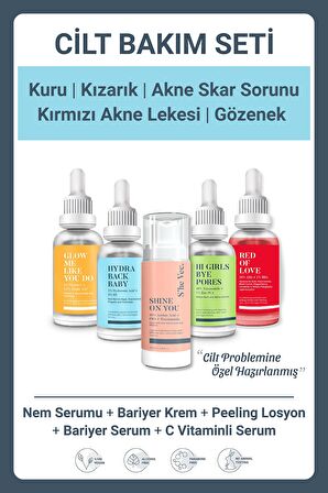 KURU | KIZARIK | GÖZENEK | KIRMIZI AKNE LEKES | AKNE SKAR SORUNU SET-115 