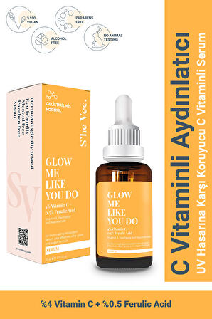 GLOW ME LIKE YOU DO - Aydınlatıcı ve Cilt Tonu Eşitleyici Leke Karşıtı C Vitamini Serum 30ml