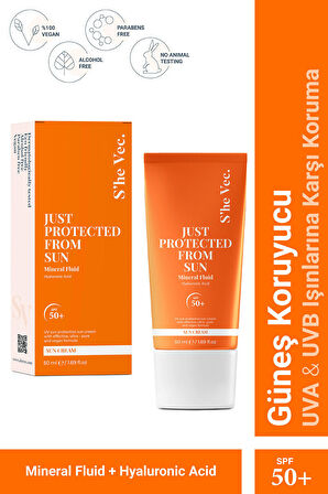 JUST PROTECTED FROM SUN - SPF50+ Leke Karşıtı Yüksek Korumalı Güneş Kremi | Tüm Cilt Tipleri 50ml