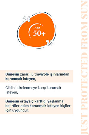 JUST PROTECTED FROM SUN - SPF50+ Leke Karşıtı Yüksek Korumalı Güneş Kremi | Tüm Cilt Tipleri 50ml