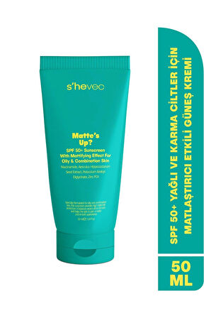 Matte's Up? - SPF 50+ Yağlı ve Karma Ciltler İçin Matlaştırıcı Etkili Güneş Kremi