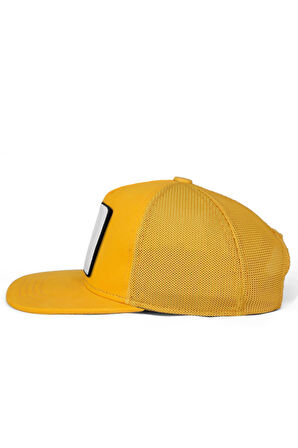  Hip Hop Kids Sincap Logolu Sarı Çocuk Trucker Şapka
