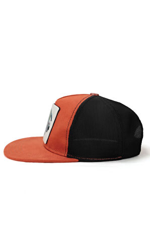  Hip Hop Kids Ayı Logolu Kiremit-Siyah Çocuk Trucker Şapka