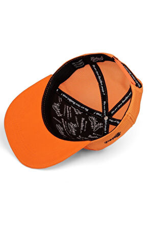  Hip Hop Kids Bukalemun Logolu Turuncu Çocuk Trucker Şapka