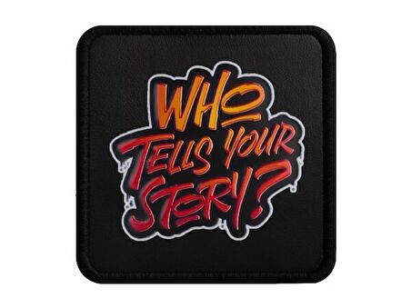 V1 Who Tells Your Story - 1 Kod Logolu Unisex Siyah Bench (Patch)