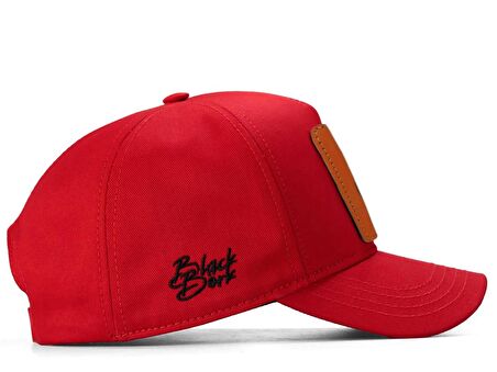 BlackBörk V1 Baseball Aslan - 13 Kod Logolu Unisex Kırmızı Şapka (Cap)