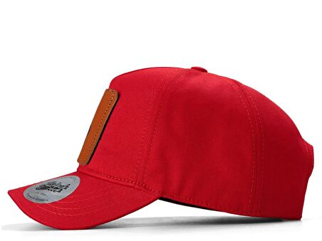 BlackBörk V1 Baseball Aslan - 13 Kod Logolu Unisex Kırmızı Şapka (Cap)