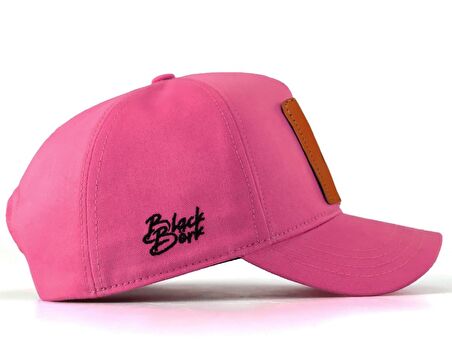 BlackBörk V1 Baseball Kedi - 3 Kod Logolu Unisex Pembe Şapka (Cap)