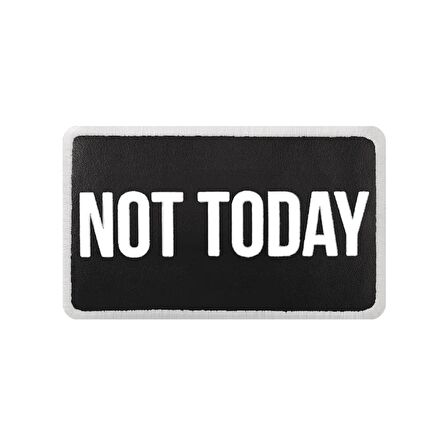 V2  Not Today - 2 Kod Logolu Unisex Siyah Bench (Patch)