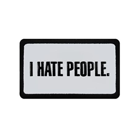 V2  I Hate People - 1bs Kod Logolu Unisex Beyaz Bench (Patch)