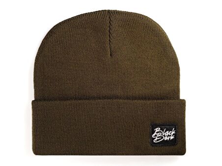 BlackBörk V1 Akrilik Bukalemun - 1 Kod Logolu Unisex Haki Bere (Beanie)