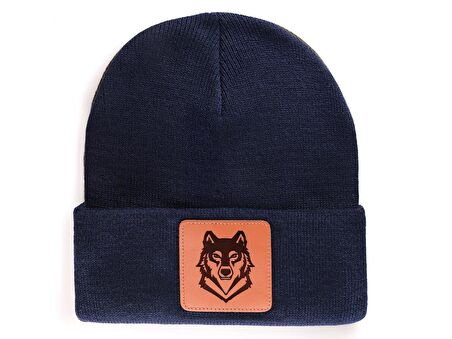 BlackBörk V1 Akrilik Kurt - 4 Kod Logolu Unisex Lacivert Bere (Beanie)