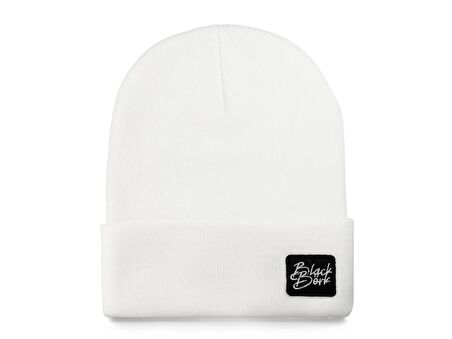 BlackBörk V1 Akrilik Aslan - 9 Kod Logolu Unisex Beyaz Bere (Beanie)