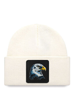  Kartal Logolu Beyaz Bere