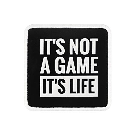 V1  It's Not A Game It's Life - 2sb Kod Logolu Unisex Siyah Bench (Patch)