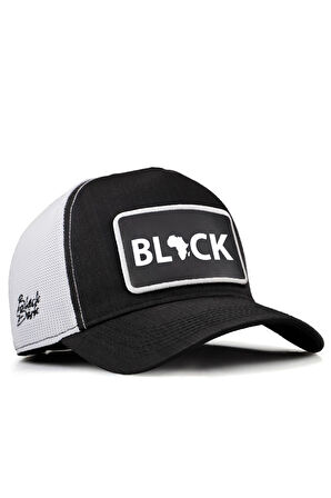  Cordura Black Logolu Siyah-Beyaz Trucker Şapka