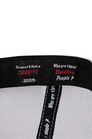  Cordura Black Logolu Siyah-Beyaz Trucker Şapka