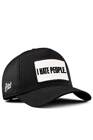 Cordura I Hate People Logolu Siyah Baseball Şapka