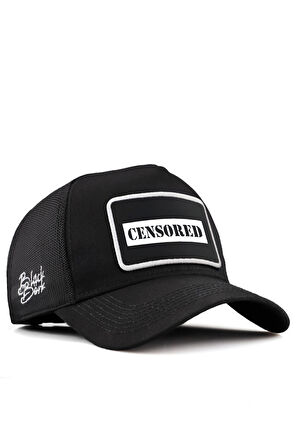  Censored Logolu Siyah Trucker Şapka