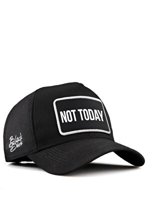  Not Today Logolu Siyah Trucker Şapka