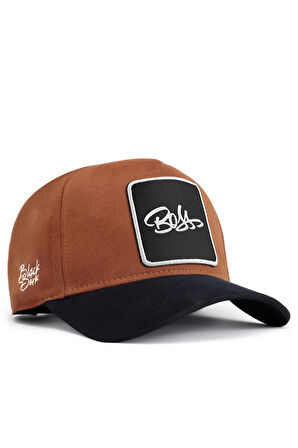 Boss Logolu Lacivert-Camel Beyzbol Şapka