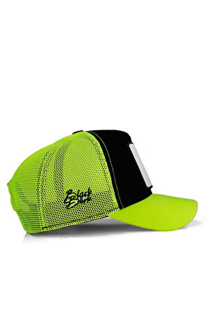  Panter Logolu Neon-Siyah Trucker Şapka