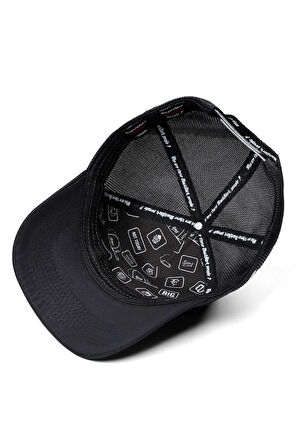  Boğa Logolu Siyah Trucker Şapka