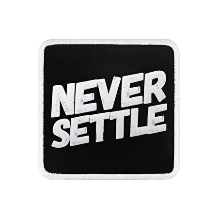 V1 Never Settle - 5sb Kod Logolu Unisex Siyah-Beyaz Bench (Patch)