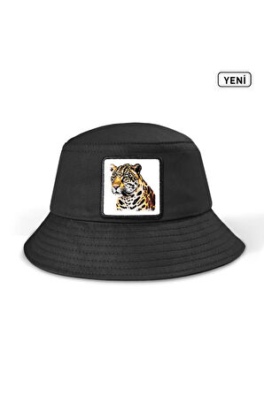  Panter Logolu Siyah Bucket Şapka