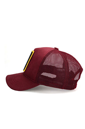  Hip Hop Jobz Logolu Bordo Trucker Şapka