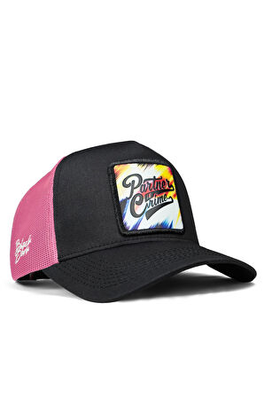  Partner in Crime Logolu Siyah-Pembe Trucker Şapka