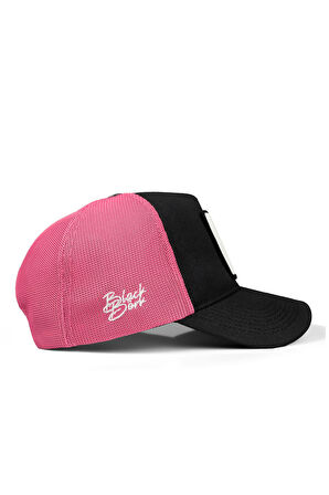  See You Later Never Logolu Siyah-Pembe Trucker Şapka