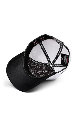  Wake Up Logolu Siyah-Beyaz Trucker Şapka