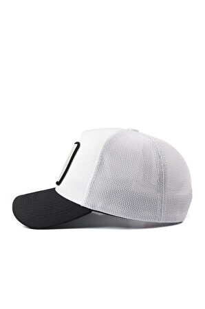 Bengal Kaplan Logolu Siyah-Beyaz Trucker Şapka